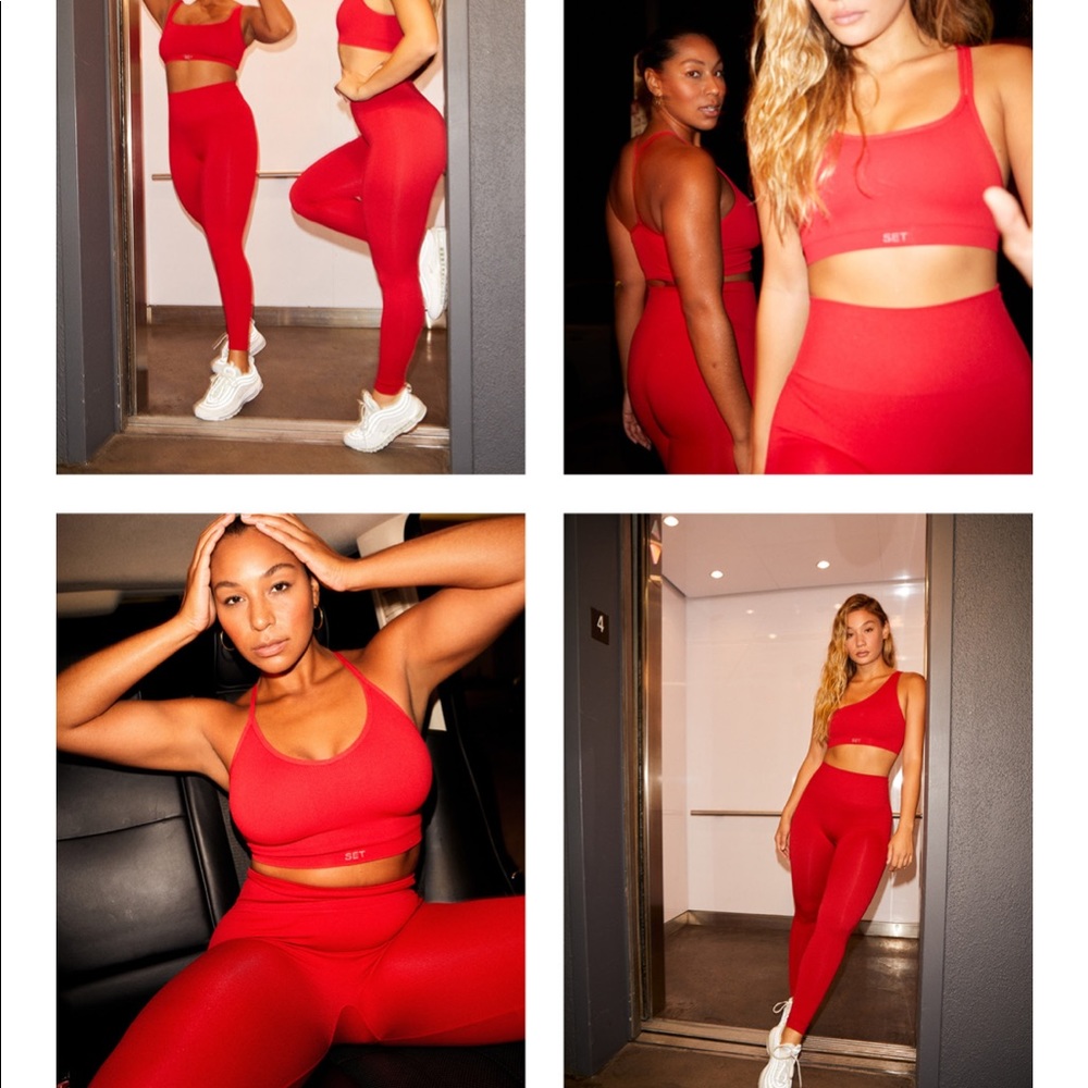 SET ACTIVE red set (top + leggings)